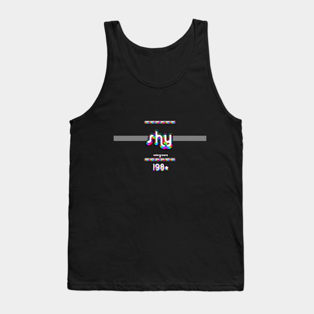 Shy 1980 ColorGroove Retro-Rainbow-Tube nostalgia (wf) Tank Top by Blackout Design